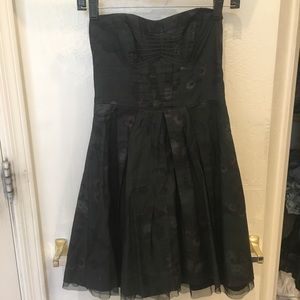 Peacock print cocktail dress